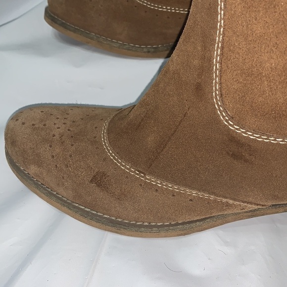 AMERICAN Eagle Tan Leather Heeled Boot Size 8.5 1671-249 - Picture 8 of 13
